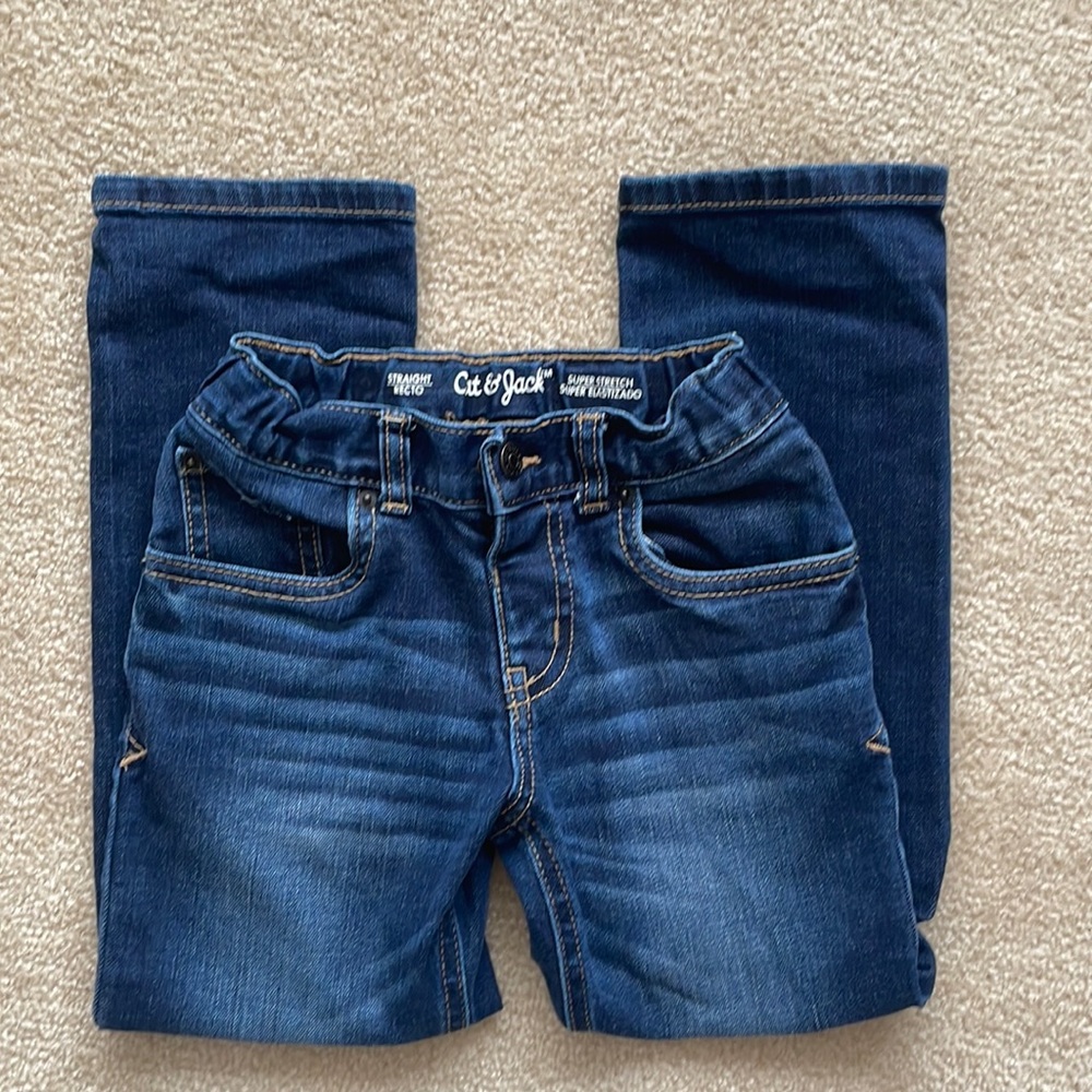 Cat & Jack dark wash boys jeans - 5T; never worn!